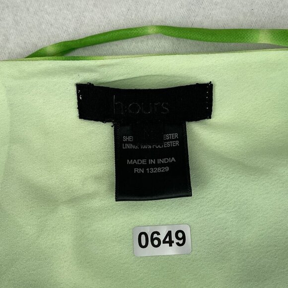 Hours Cowl Neck Backless Sexy Cami Top Strappy Back Tie-Dye Green Womens M - Picture 7 of 11